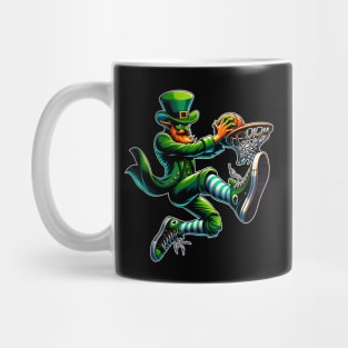 St Patrick's Day Leprechaun Irish Basketball Player Slam Dunk Mug